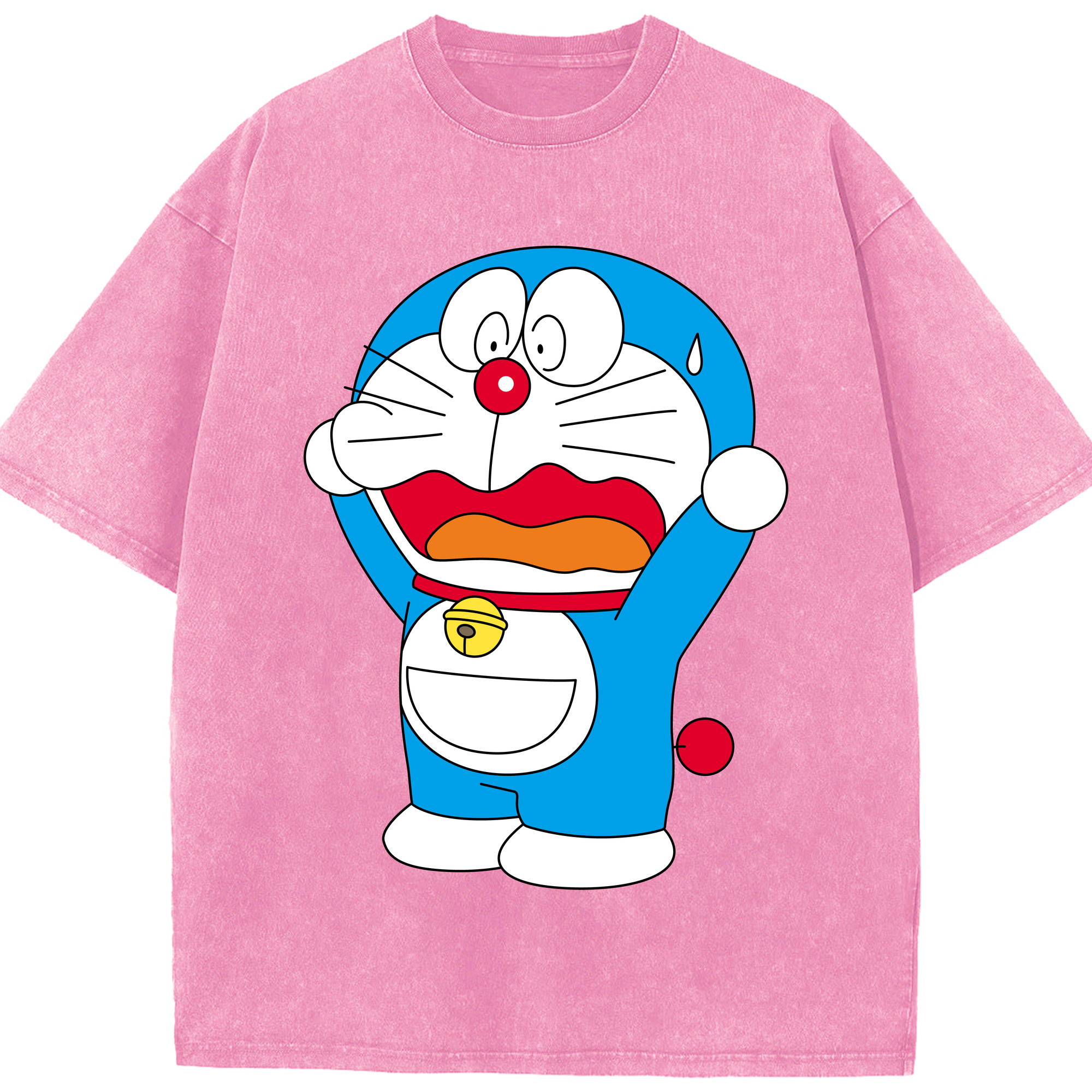 （画像用） ドラえもん Doraemon 綿100% ヴィンテージ風 半袖Tシャツ（フロントプリント）